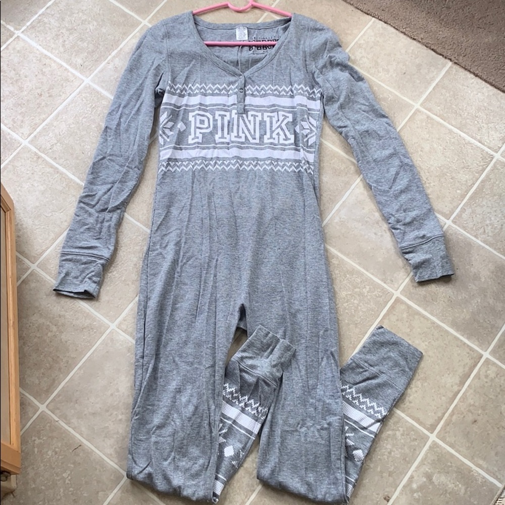 VS PINK waffle thermal onesie (M)